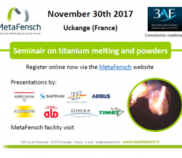 Ouverture des Inscriptions à la "journée Titane" du 30 novembre 2017