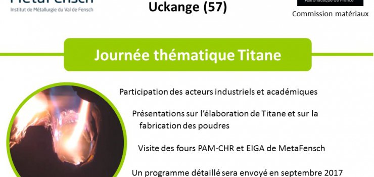 Annonce journée thématique Titane